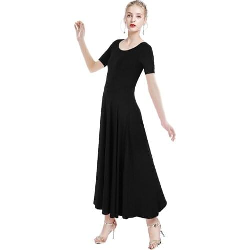 Summer Long Dress O-Neck Short Sleeve Women Casual Runway Dress 44125