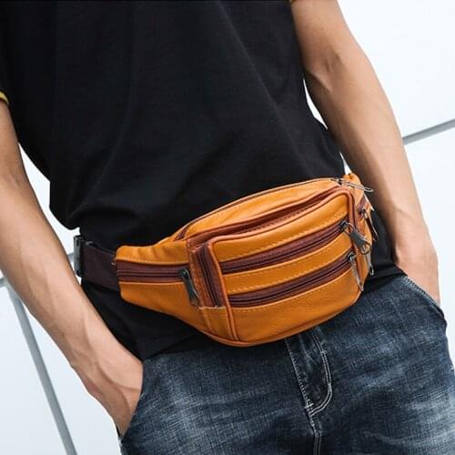 Man waist bag Fashion Simple fanny pack Leather Messenger Bag chest bags bolso mujer handbag сумка на пояс bum bags Unisex