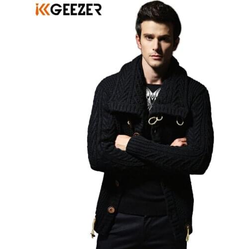 Mens Sweater Black 2020 Oversize Autumn Winter Cotton Fir Turtleneck Outwear Coat White Warm Thick Woolen Male Thread Sweater