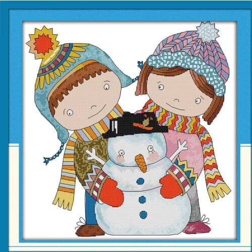 Merry Christmas Cross stitch Needlework set DMC Canvas print 14CT Cross stitch kit DIY Christmas Gift Home Wedding decoration