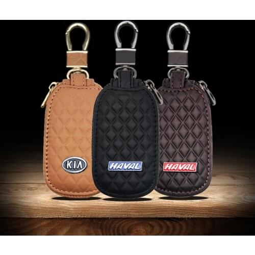 New hot sale Leather car key case cover keychain with logo for Great Wall Haval H6 2015 C50 H7 H4 H9 F5 F7 H2S H6 Coupe H1 H2