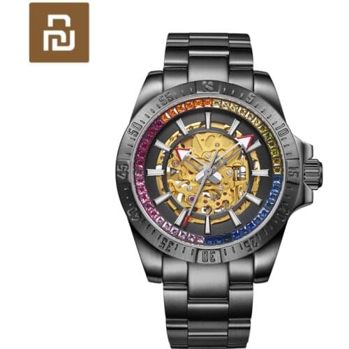 Newest TwentySeventeen Big Dipper series mechanical watch Japanese imported movement with embedded rainbow circle hollow design