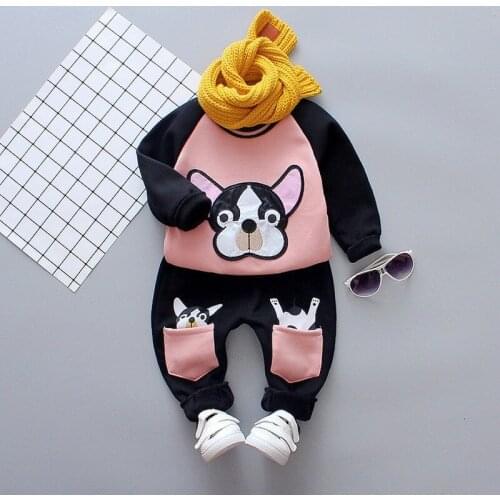 Baby Boy Clothes Children Clothes Suit Baby Girl Clothes Puppy Pattern Long Sleeves + Pants 2pcs Of Baby Clothes Cute Version