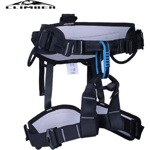 Camping Outdoor Hiking Rock Climbing Harness Half Body Waist Support Safety Belt Women Men Guide Harness Aerial Equipment