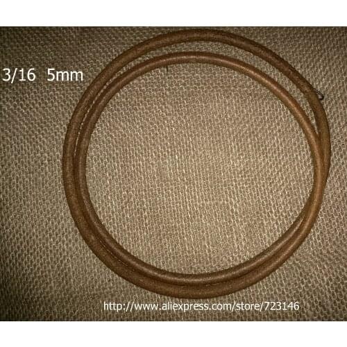 5mm 3/16 Singer / Jones Sewing Machine TREADLE BELT (REAL LEATHER) with Clip Fits All 72" 183cm with 5pcs Joining Hook for pfaff
