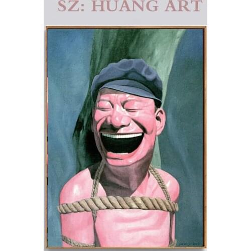 Hand painted abstract figures art big mouth wall oil painting home decoration art on canvas painting decorative hotel hall