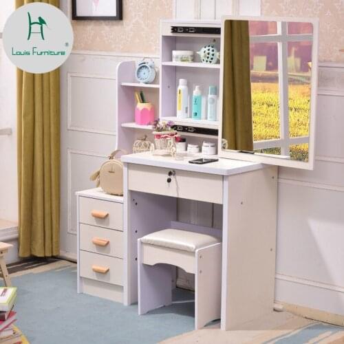 Louis Fashion Dressers Bedroom Apartment Economical Household Makeup Table Multifunctional and Easy Storage Cabinet
