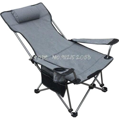 Outdoor Folding Recliner Multifunctional Office Lunch Break Recliner Portable Beach Fishing Chair Household Leisure Armchair