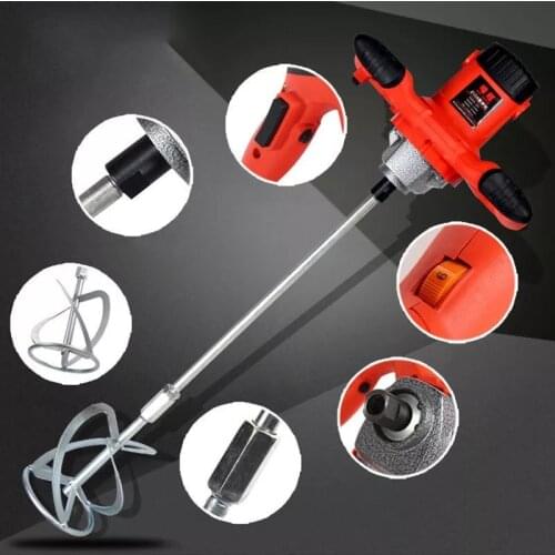 Industrial Grade Mixer Electric Speed Control Handheld Paint Cement Plaster Mortar Coating Mixer Putty Powder Mixing Machine