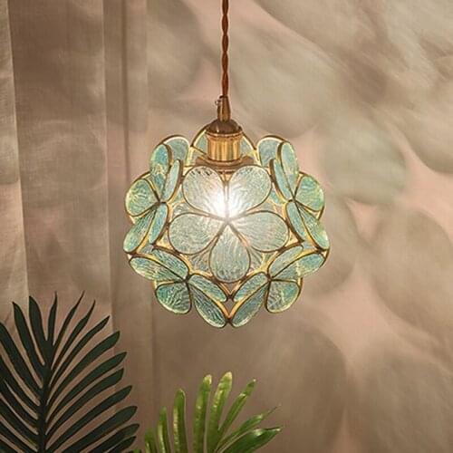 Modern Novelty Colourful Petal Pendant Ceiling Lamp Bedroom Bedside Bar Dining Hall Corridor Room Decoration Light Single Head