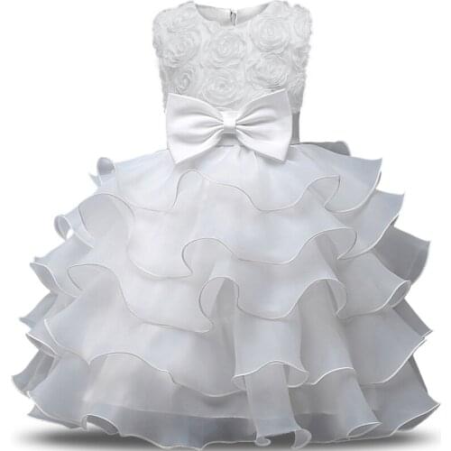Wedding Flowe Lace Girls Dress First Commonuin Kids Dresses for Girls School Princess Party Prom Gown Children Clothing 3-8Y