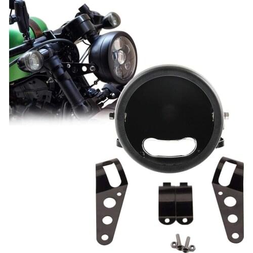 5 3/4" Motorcycle 5.75 Inch LED Headlight Mounting Housing Bucket for Harley Headlight HeadLamp Housing Cover Bucket Lighthouse