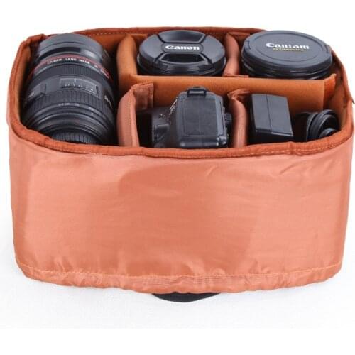 DSLR SLR Camera Insert Bag Camera Inner Case Bag Drawstring Soft Shockproof Partition Padded Camera Insert Divider Cover Case