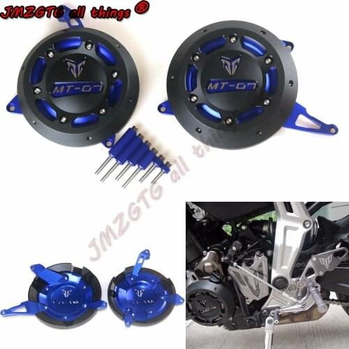 Motorcycle Engine Case Slider Cover Protectors For YAMAHA FZ07/MT07 2014-2019 Engine Covers Protectors