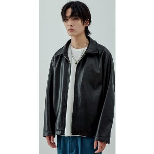 S-6XL New Mens clothing fashion Original design casual zipper leather Jacket Coat plus size costumes