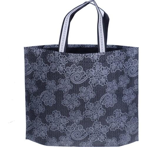 Women Lady Foldable Shopping Bag Waterproof Thick Handbag Casual Portable Large Capacity Zip Nylon Tote