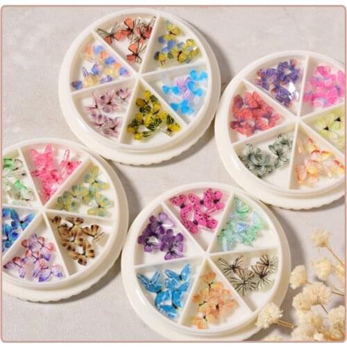 1 Box 3D Butterfly Nail Art Decorations Acrylic Butterfly Jewelry Decors Tips Nails Manicure Accessorie Tool