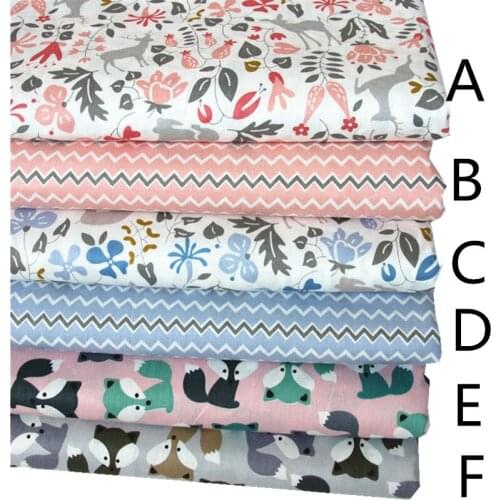 160CM*50CM FOX nursery cotton fabric sewing baby cloth infant linens kids bedding quilting tecidos patchwork sewing tissue
