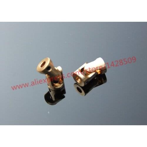 2 pcs Brass universal joint micro shaft connector 3mm*3mm Coupling for RC Boat model