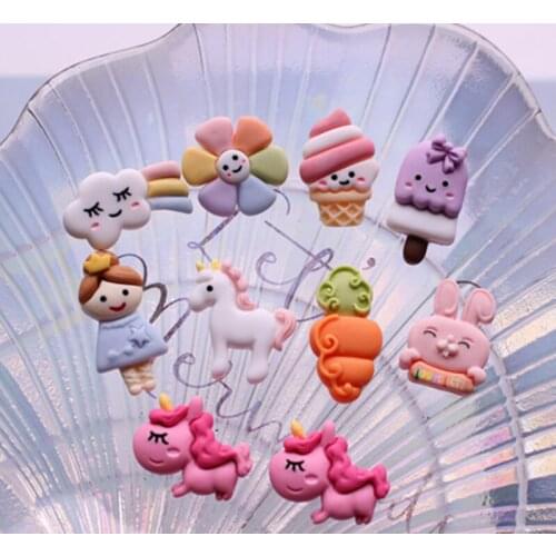 20pcs/lot Resin Flower animal Flat Back Cabochon Scrapbook Resin Embellishment Jewelry Making Decoration