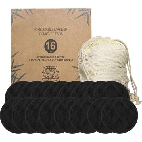 20 Pieces Of Makeup Remover Pads, Reusable Bamboo Charcoal Moisturizing Cream, Bamboo Charcoal Facial Care Pads, Skin Cleansing