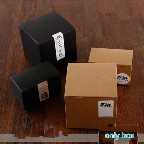 50pcs/lot 10x6x6xcm 10x10x10cm Mini Green Flip Kraft Paper Cookie Cranberry Small West Point Cake Baking Package Nougat Box