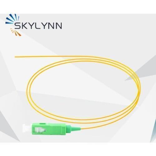 50pcs/bag , 0.5M 1M 1.5M 2M 3M SC/APC Single Mode G657A2 0.9MM Pigtail Yellow LSZH Jacket