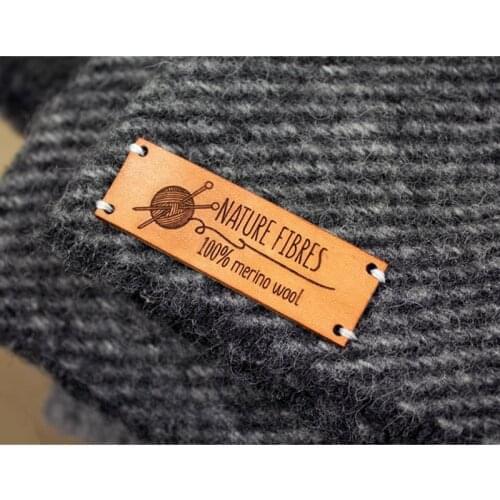 55pcs Custom leather branding logo Knitting Tags Sewing clothing labels handmade Crochet Garment label tag hats DIY accessories