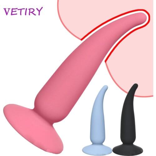 VETIRY Anal Plug Silicone Butt Plug Anal Sex Toys for Women Men With Sucker G-spot Massage Female Masturbator Soft Sex Products