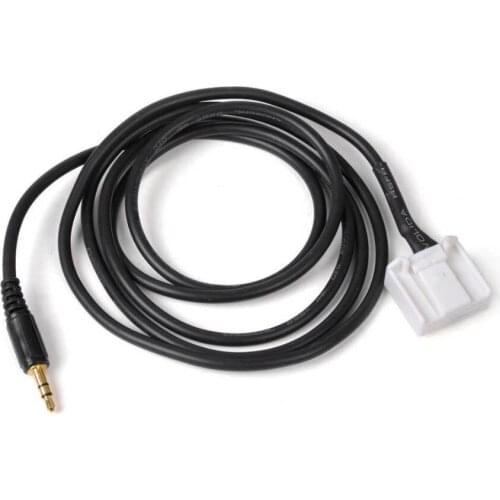 For Toyota 1pc ABS 3.5MM AUX In Audio Radio Earphone MP3 Phone Male Input Adapter Cable Black Accessories