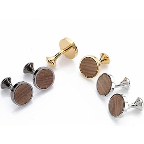 French Cufflinks Business Banquet Wedding Suit High Quality Jewelry High-grade Sandalwood Cuff Links for Mens Fashion Gifts