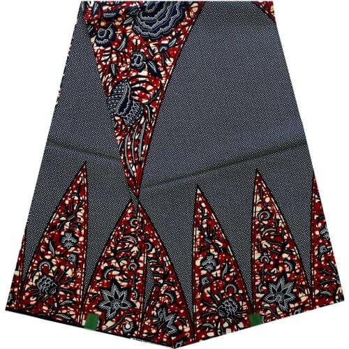 Hot Sale African Wax Fabric Cotton Material Nigerian Ankara Block Prints Batik Dutch High Quality Sewing Cloth 6yards HL8