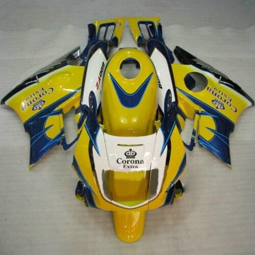 Custom fairing for Brand CBR600 F2 91 92 93 94 CBR600F2 1991 1992 1993 1994 CBR 600 yellow blue white black fairing kits