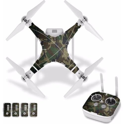 [J30010] Camouflage Waterproof PVC Decal Skin Sticker For DJI Phantom 3 Drone body protection film+remote Controller cover