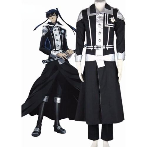 Hot Selling D.Gray-man Kanda Yuu 65% Cotton 35% Polyester Cosplay Costume Men and Black Costume Customize for adults