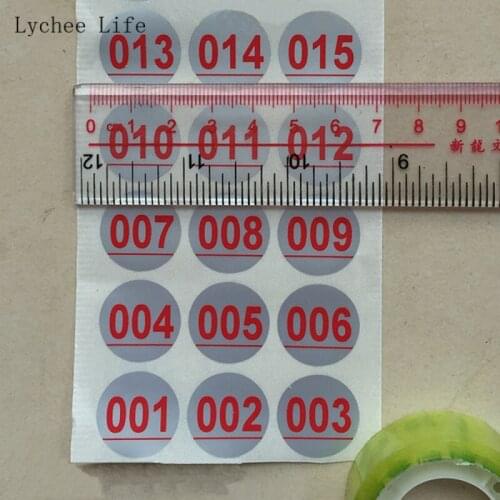 Lychee Life 20mm 001-100 Waterproof Round Circle Scrapbooking Stickers Stationary Office Supplies DIY Paper Handmade Craft