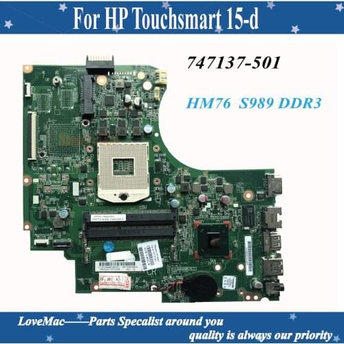 High quality 747137-501 for HP Touchsmart 15-D laptop Motherboard SLJ8E HM76 S989 DDR3 100% tested