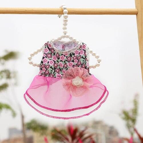 Fashion Cute Flower Pet Dress For Dogs Cats Cozy Summer Puppy Skirt Pet Dress Princess Party Small Dog Skirt Outfit Dog Clothes