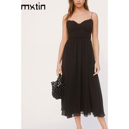 Черные летние платья Mxtin China At AliExpress