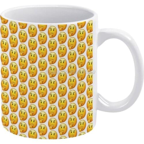 Thinking Coffee Mugs Style Cartoon Tea Coffee Mug Cup Birthday Gift Collection Dab Thinking Thinking Finger Dab Though Think
