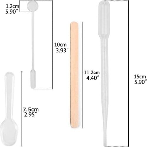 R58E 35 Pcs/Set Resin Mold Tools Kit Dropper Stirring Rod Finger Cots for DIY Epoxy UV Resin Jewelry Making Tool