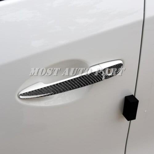 Carbon Fiber Car Door Handle Cover Trim 8pcs For Mazda CX-5 KE KF 2012-2019 Car accesories interior Car decoration