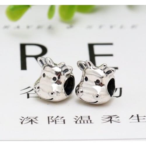 New Original 925 Sterling Silver Beads Deer Animal Charm Fit Pandora Bracelets Women DIY Jewelry Dropship
