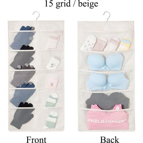 2019 New Design 15 Grid Hanging Storage Bag Bra Underwear Socks Organizer Multi Pockets Pouch Toiletries Storage Bags