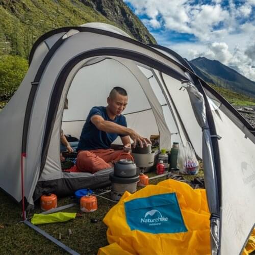 Naturehike Hiby Hiking Camping Tent Wild 3 Person Backpacking Outdoor Camping Equipment Rainproof With Mat NH18K240-P
