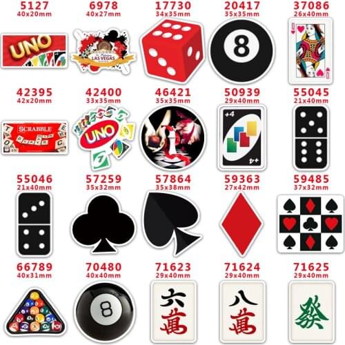 DIY Craft Supplies Sewing Accessories Cartoon Card Game Printed Planar Resins Mold 10 Pieces. PR-5127