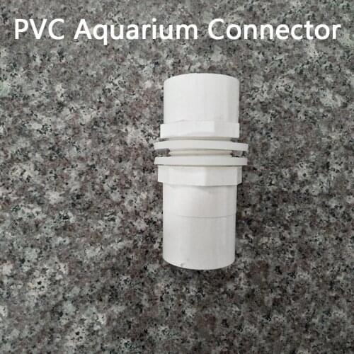 PVC Aquarium Connector PVC Aquarium Water Pipe Connector Joint Straight Tubes Hose Connector Fish Tanks Accessories 1Pcs