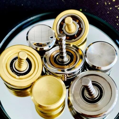 Hand Twist Gyro Relief Stress Brass Stainless Steel Desktop Fidget Spinners Fingertip 13min Kids Toys Adults Gift Metal Safe