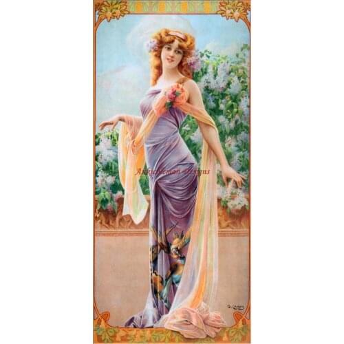 Needlework for embroidery DIY French DMC High Quality - Counted Cross Stitch Kits 14 ct Oil painting - Lilac Allure