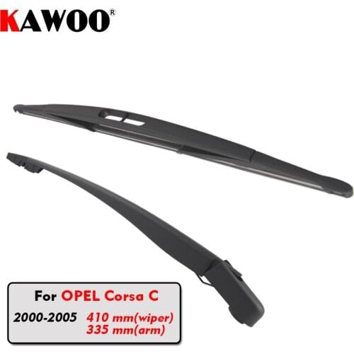 KAWOO Car Rear Wiper Blade Blades Back Window Wipers Arm For OPEL Corsa C Hatchback (2000-2005) 410mm Auto Windscreen Blade